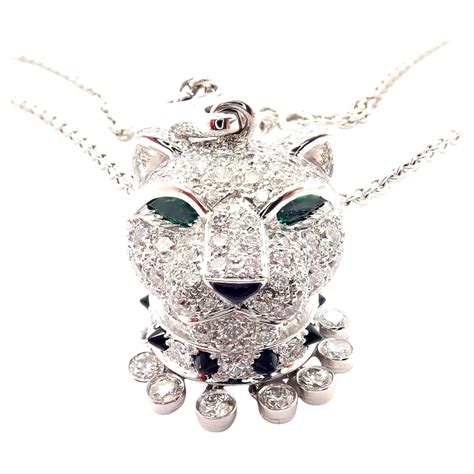 cartier panthère necklace price|cartier diamond panther necklace.